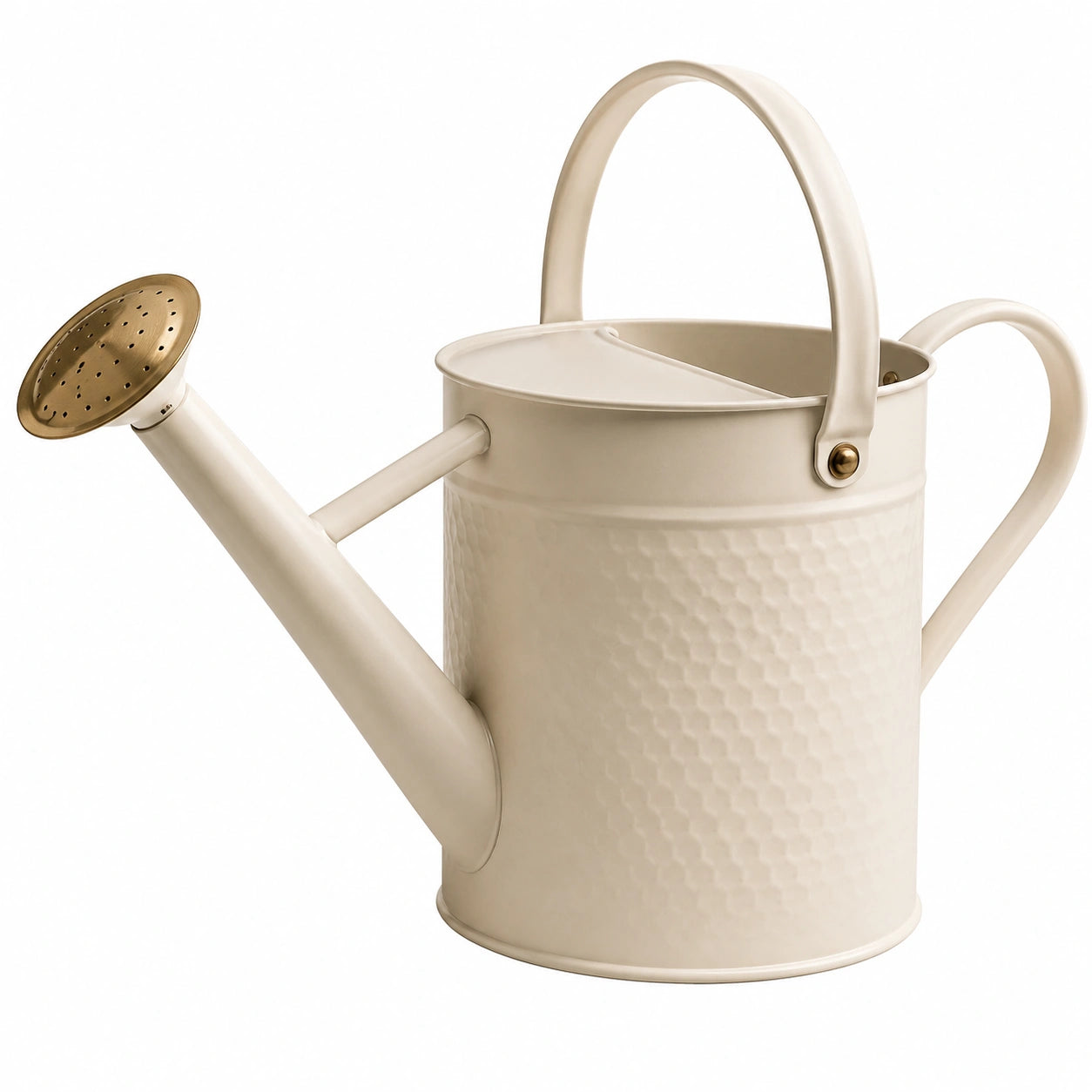 Arrosoir crème avec pommeau en métal 5L