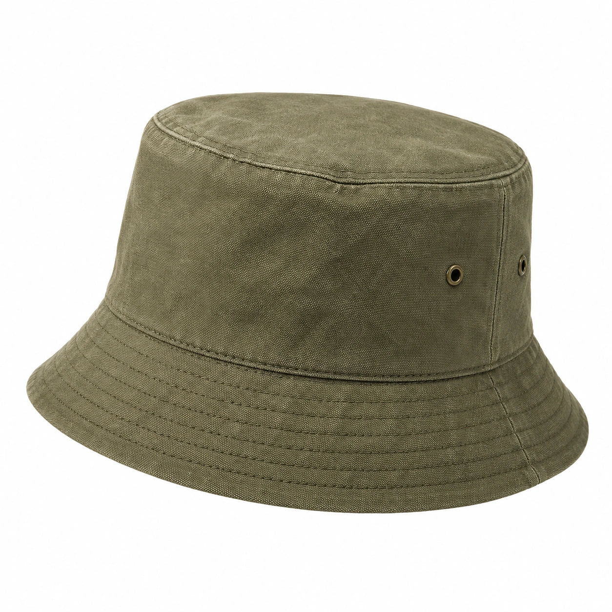 Chapeau Bob Unisexe Vert Olive Respirant
