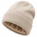 Bonnet Doublé Chaud Beige pour l'Hiver