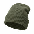 Bonnet en Tricot Vert Olive pour Adultes