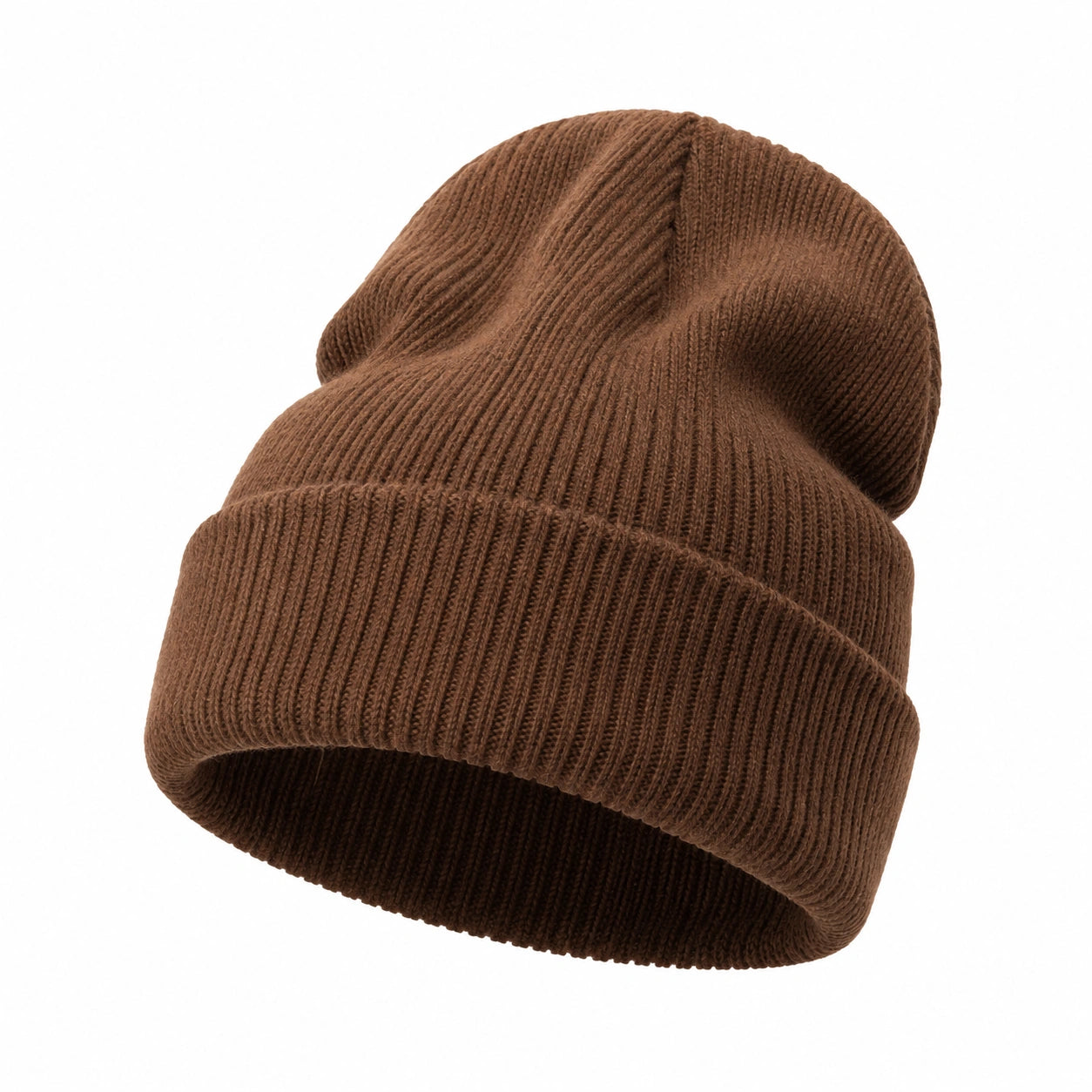 Bonnet en Tricot Extensible Marron