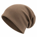 Bonnet ample en tricot marron