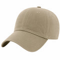 Casquette unisexe beige réglable avec visière courbée