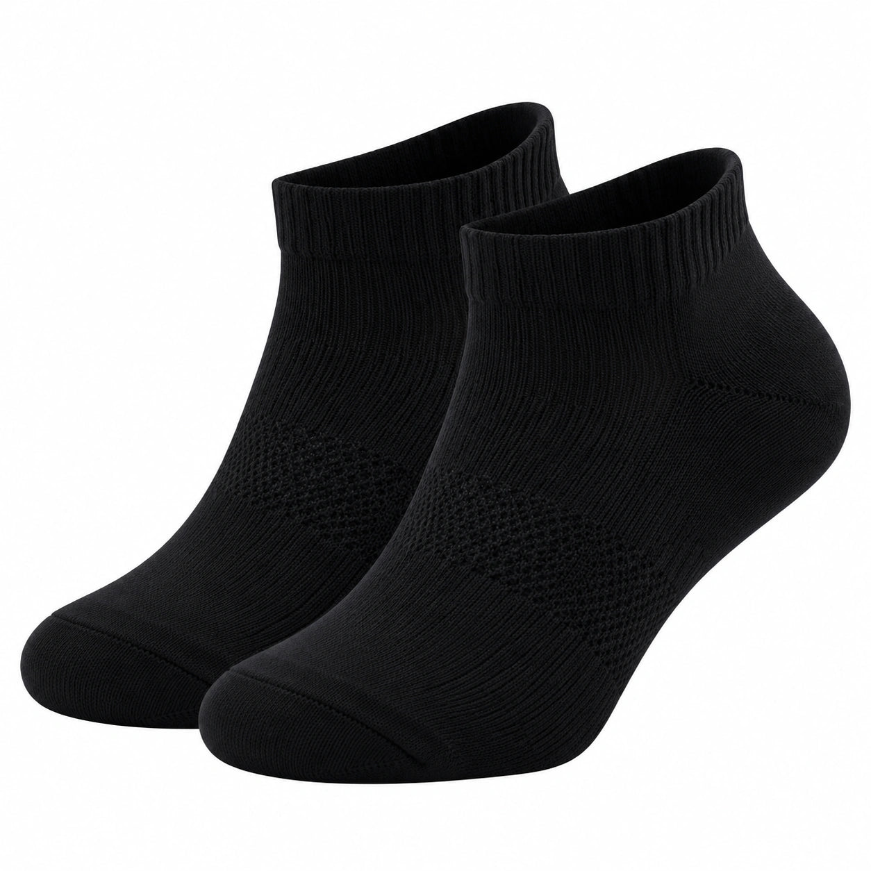 Chaussettes courtes respirantes unisexes noires