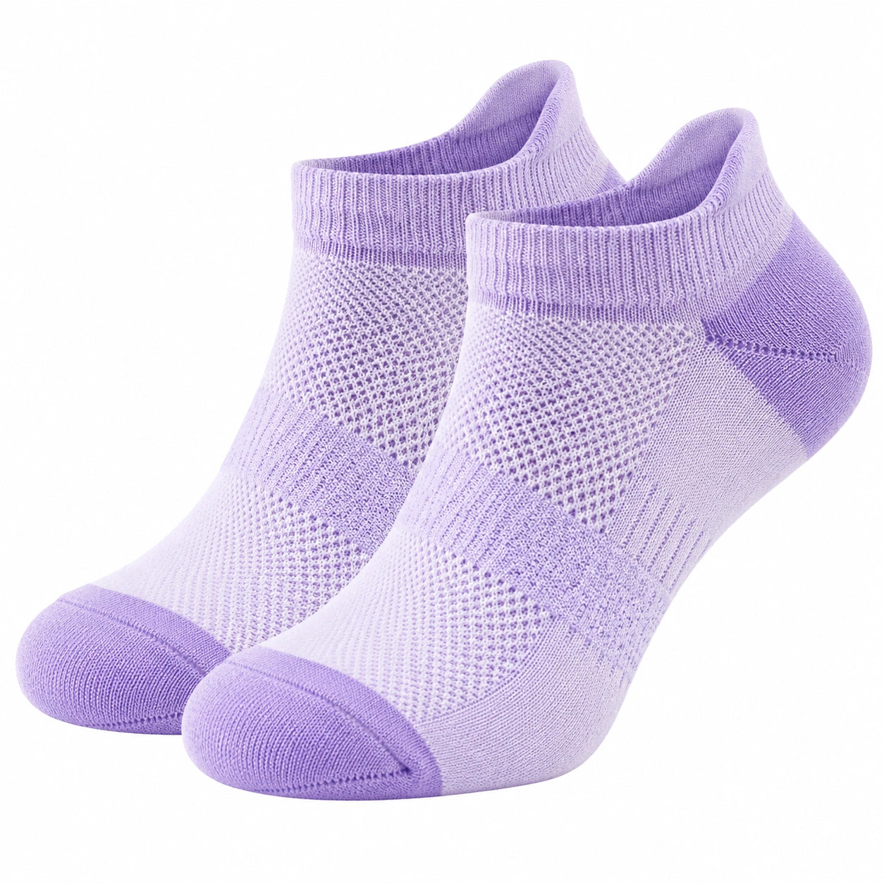 Chaussettes courtes lilas respirantes pour adultes