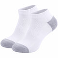 Chaussettes courtes respirantes pour adultes unisexes blanc et gris
