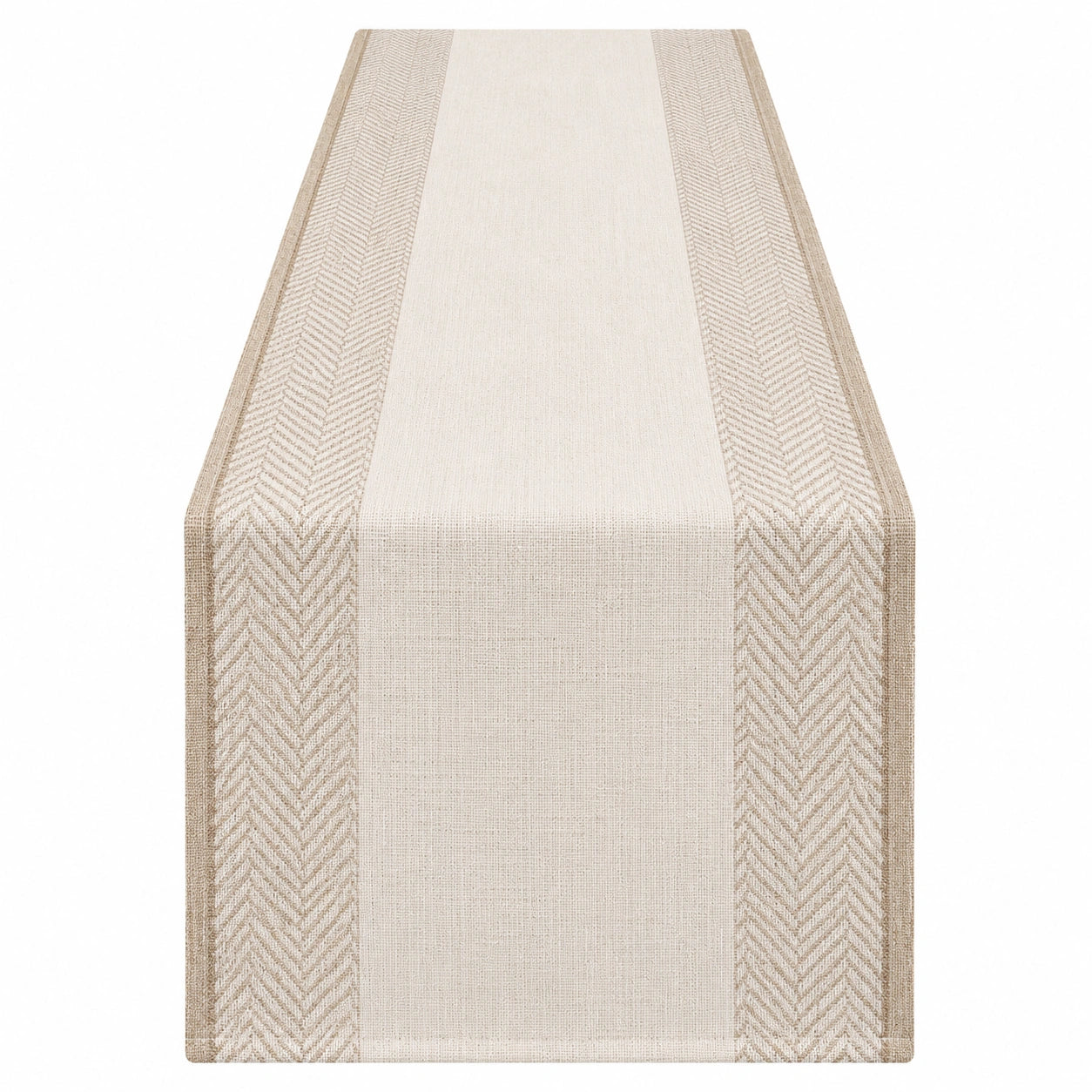 Chemin de Table Beige Tissé 140x30cm