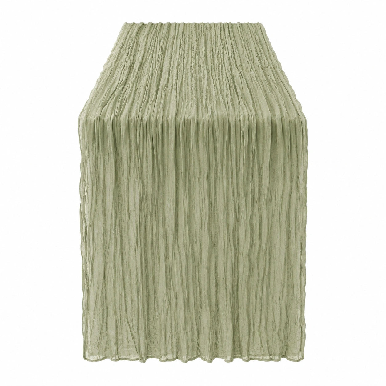 Chemin de Table Plissé Vert Pâle