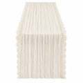 Chemin de Table en Dentelle Blanc 180x30 cm