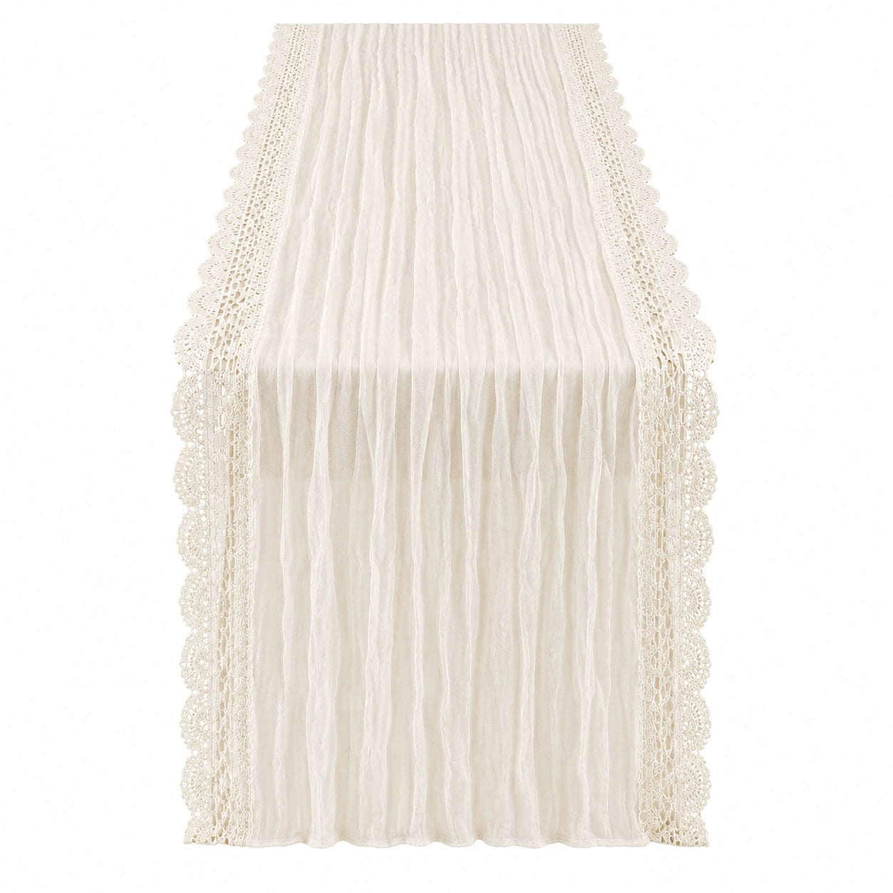 Chemin de Table en Dentelle Blanc 180x30 cm
