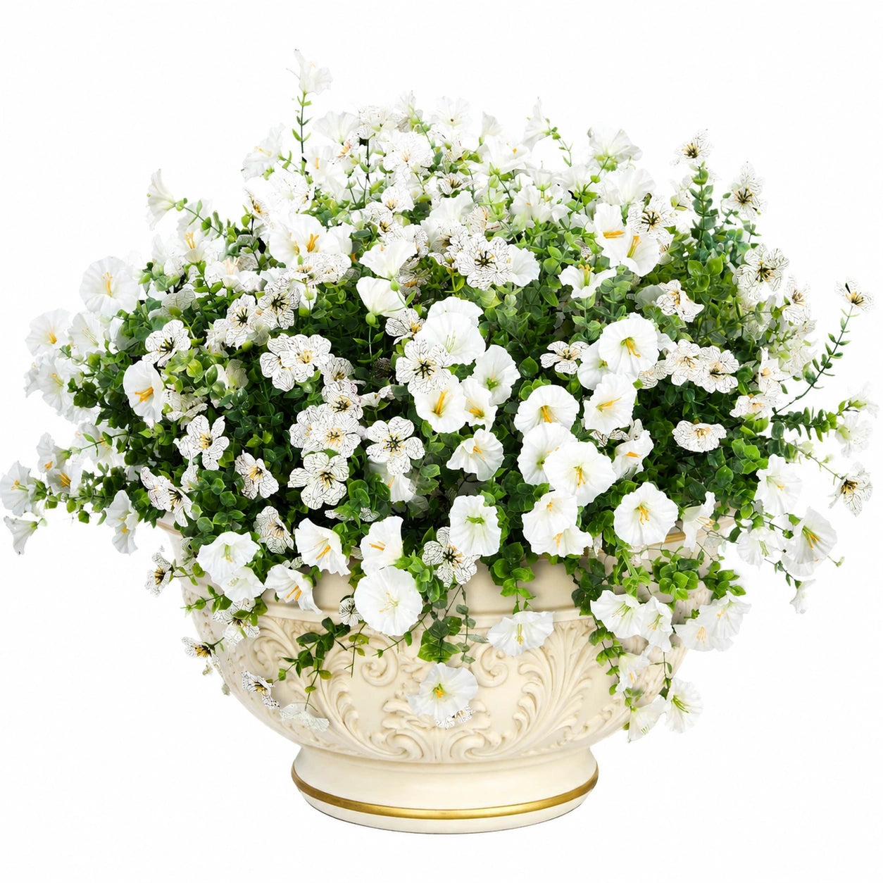Arrangement Floral Artificiel Blanc Élégant